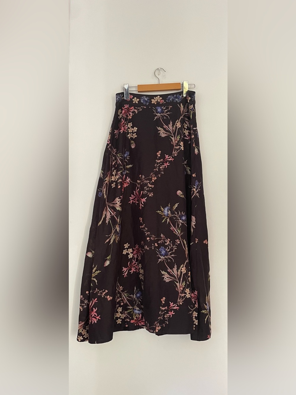 H&M Black Maxi Skirt with Pink & Blue Floral Print - Picture 2 of 7